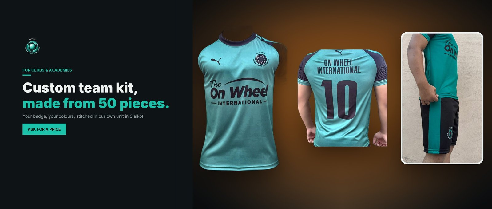 Custom team kit made from no fixed minimum — On Wheel International