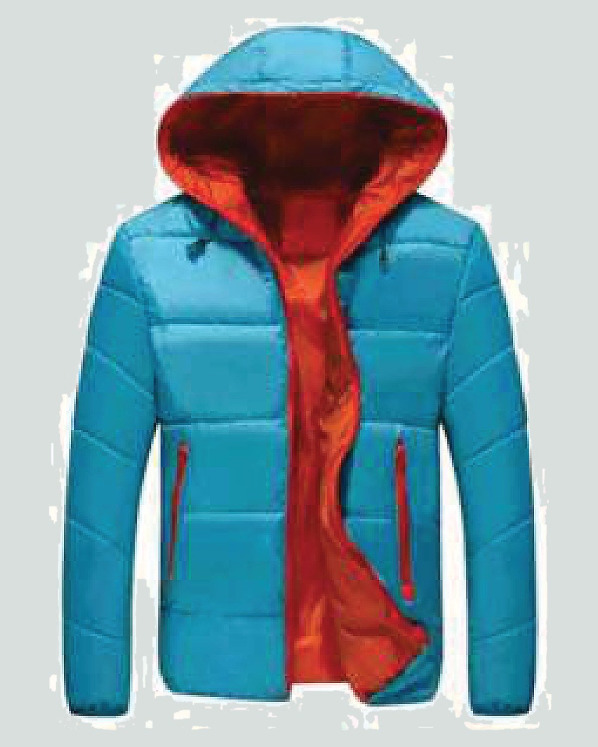 Custom bubble jacket — hooded, full zip, zip pockets — On Wheel International, Sialkot