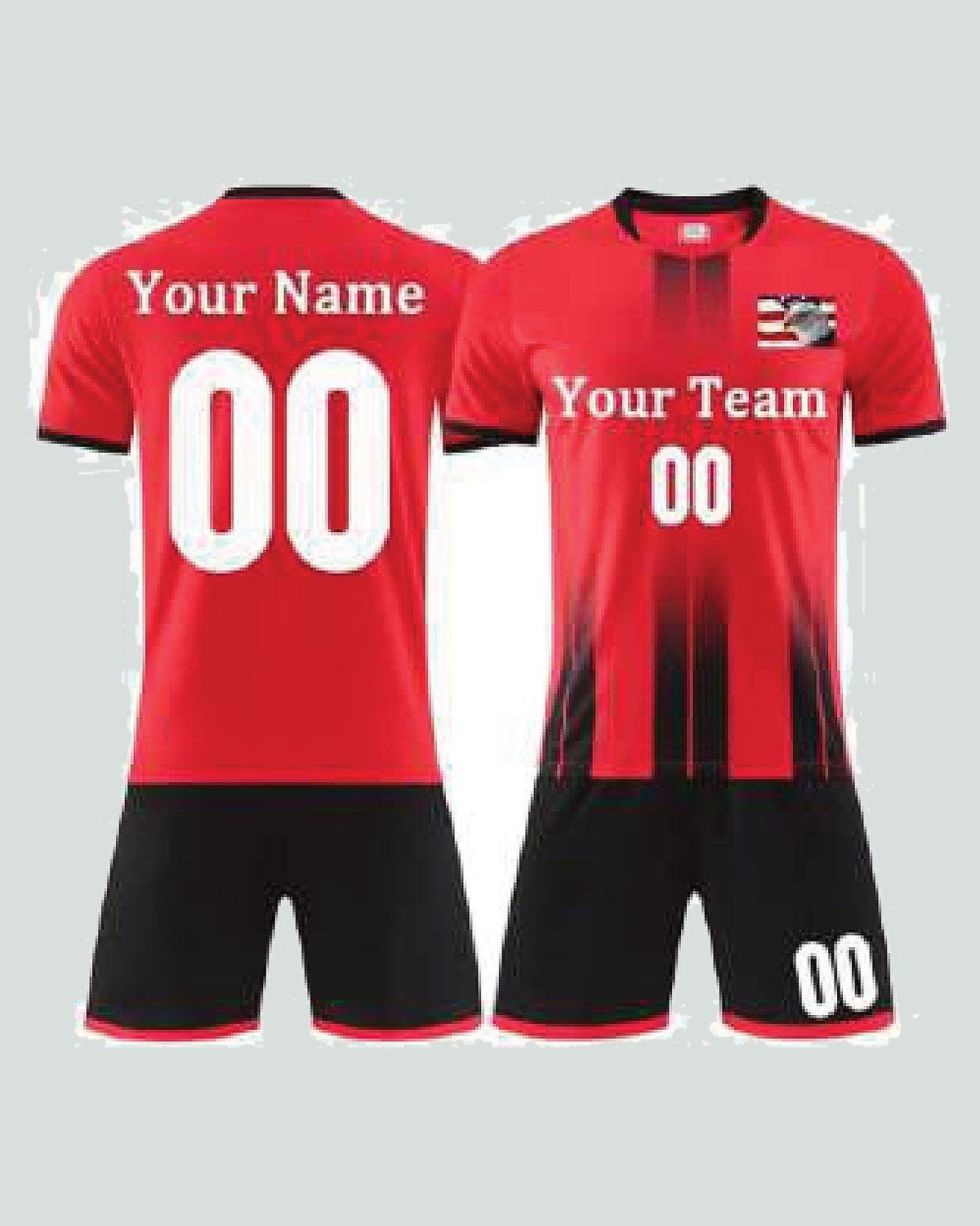 Custom football kit — jersey + short + sock — On Wheel International, Sialkot