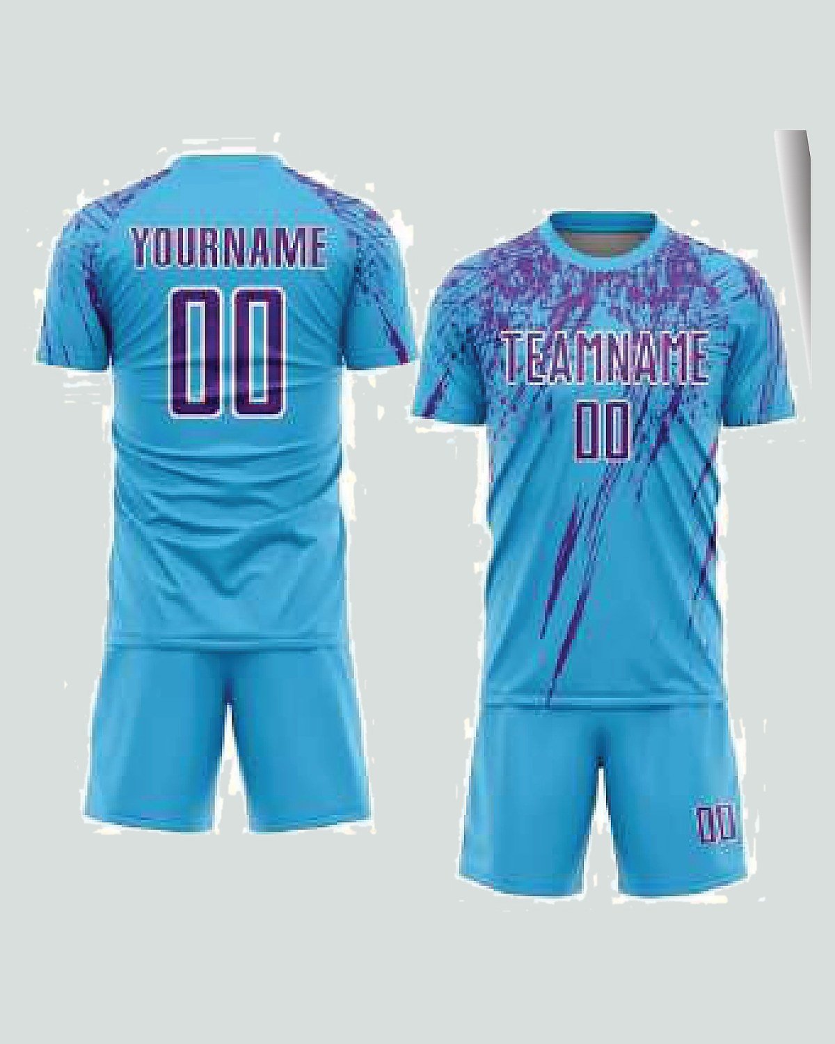 Custom football kit — jersey + short + sock — On Wheel International, Sialkot