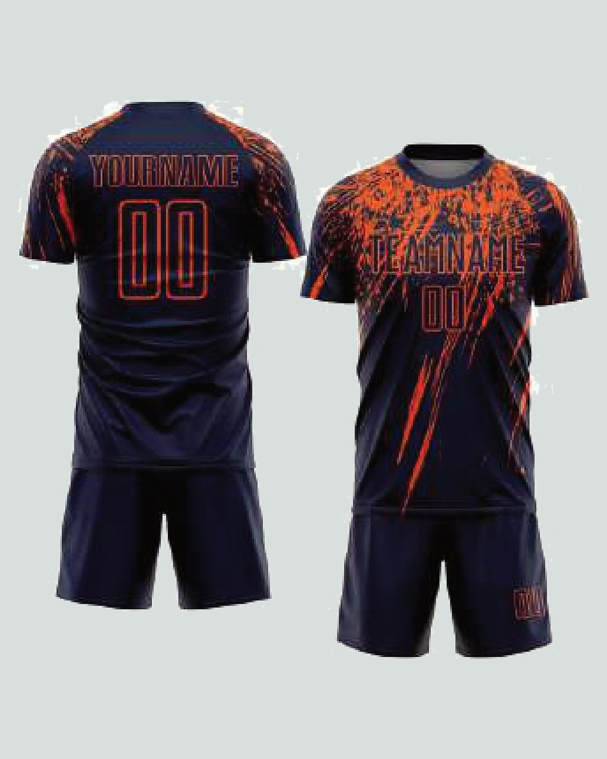 Custom football kit — jersey + short + sock — On Wheel International, Sialkot